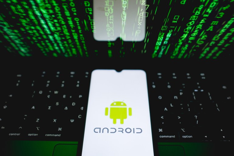 The Android logo is being displayed on a smartphone screen in Athens, Greece, on July 12, 2024. (Photo Illustration by Nikolas Kokovlis/NurPhoto via Getty Images)