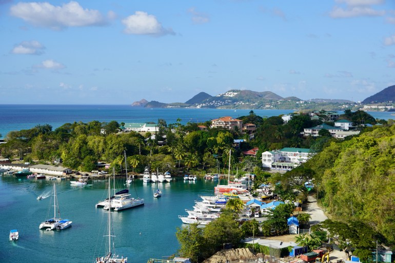 Castries, the capital of the Caribbean Island of Saint Lucia