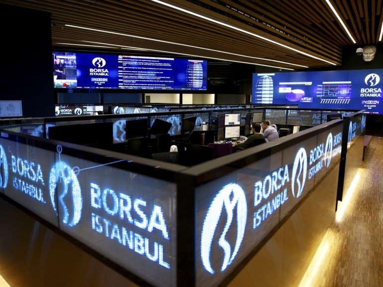 Turkey's Borsa Istanbul- - ISTANBUL, TURKEY - DECEMBER 17: A general view of the Borsa Istanbul (BIST) office in Istanbul, Turkey on December 17, 2019.